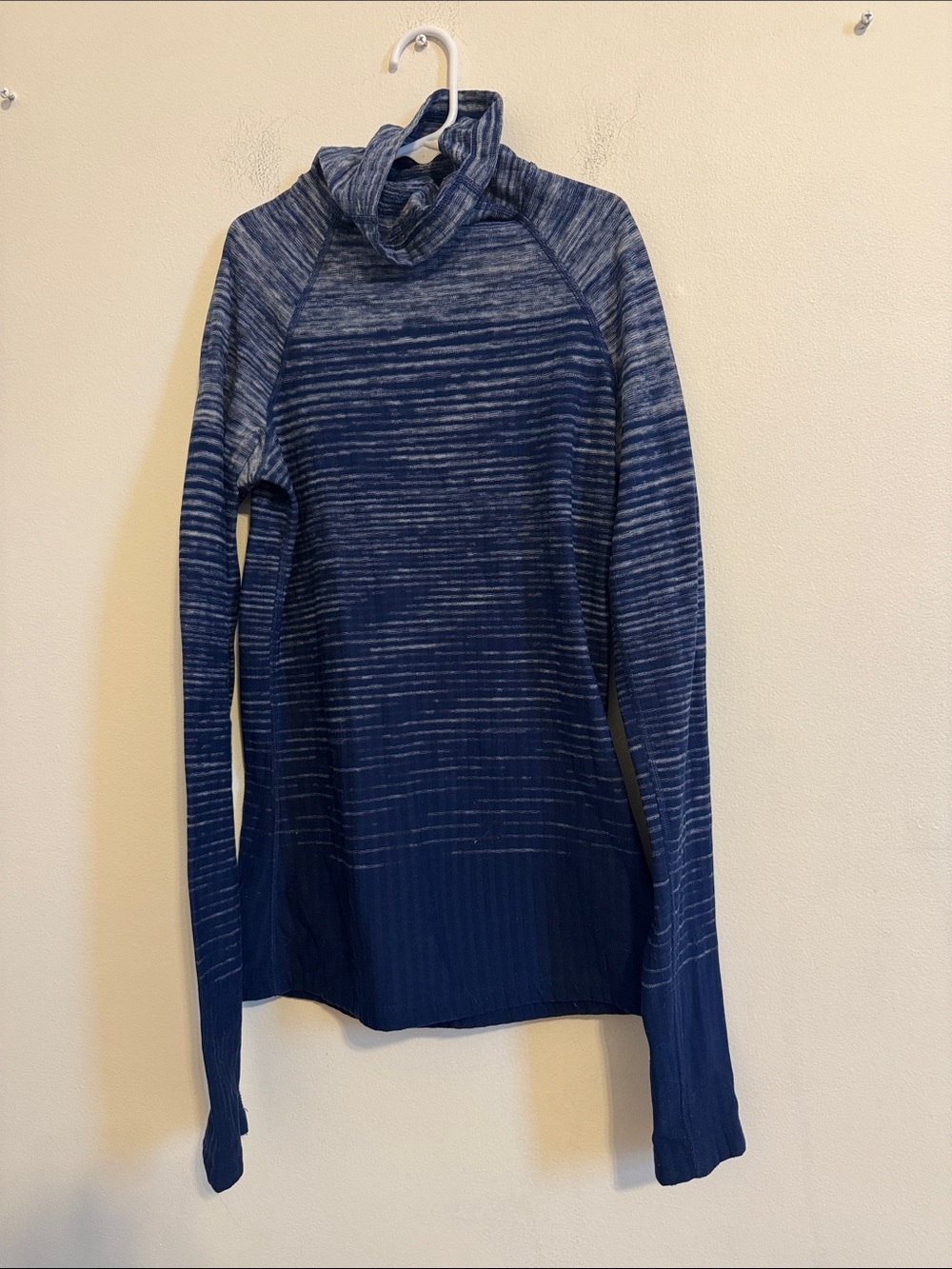 Nike Pro Heathered Navy and Gray Performance Top